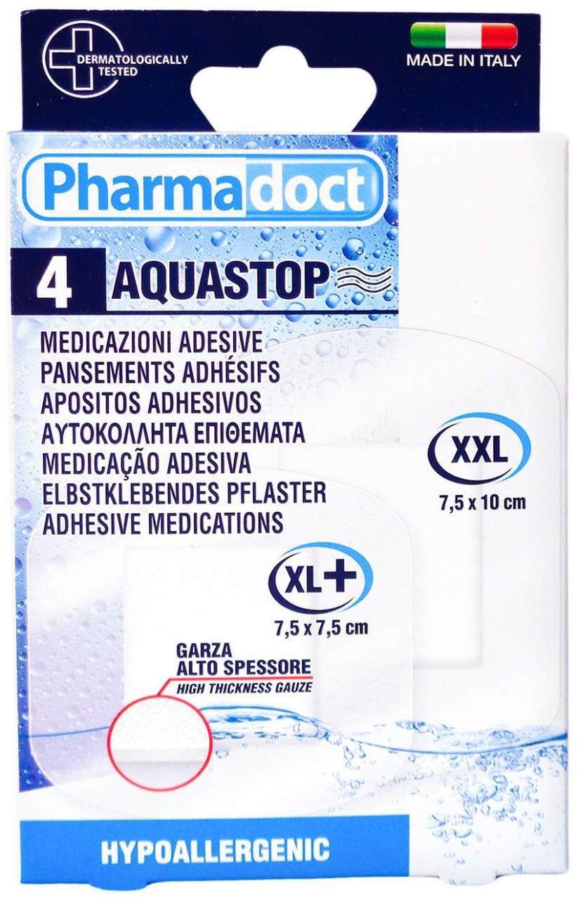 Pflaster Aquastop 2 Größen 7,5 X 7,5 cm + 7,5 X 10 4 Stück