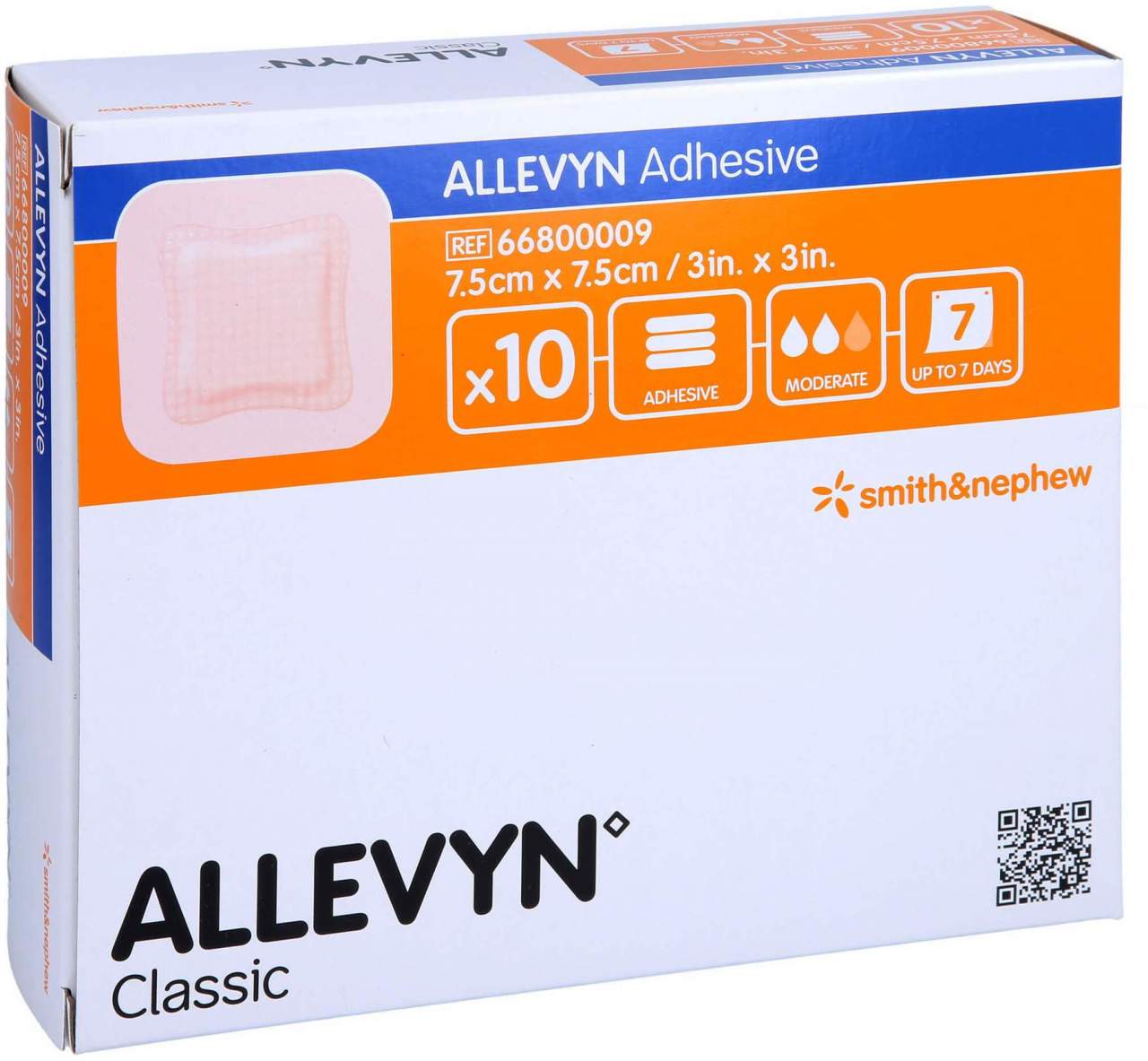 Allevyn Adhesive 7,5x7,5 cm Haftende Wundauflage
