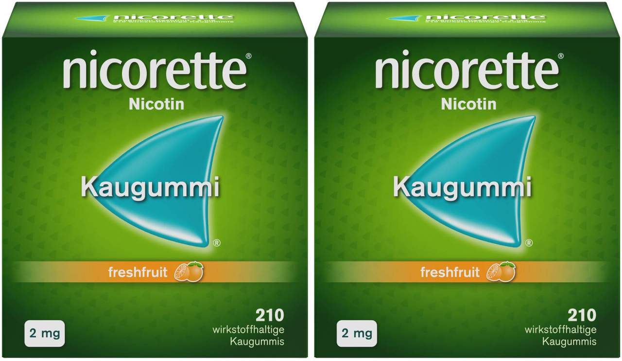 Nicorette 2 mg freshfruit 2 x 210 Kaugummis