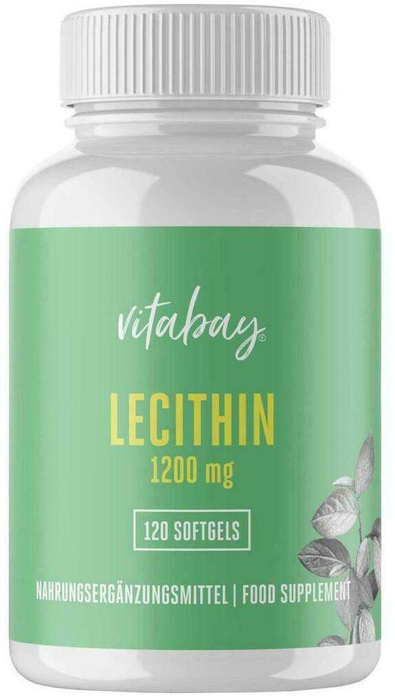 Lecithin 1200 mg Sojalecithin+vit.E Vegan 120 Weichkapseln