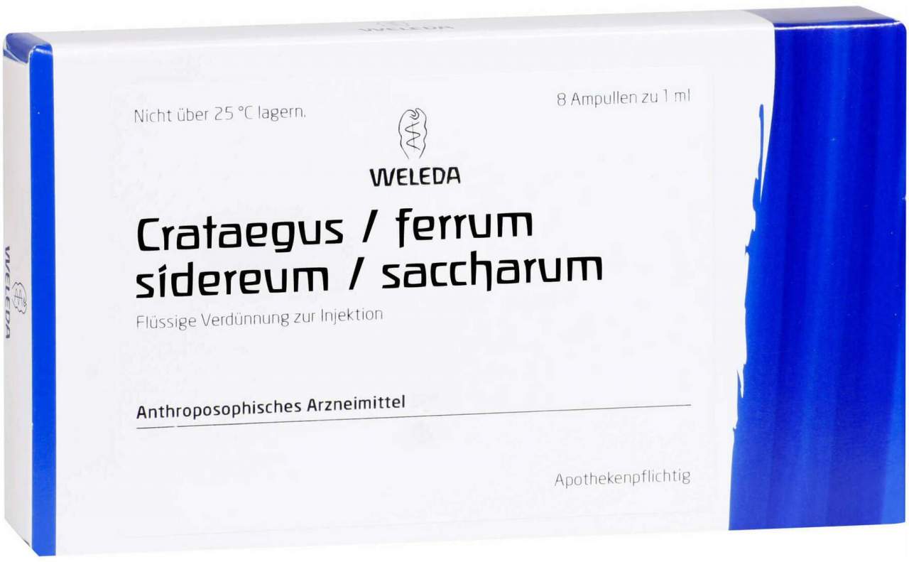 Weleda Crataegus - Ferrum Sidereum - Saccharum Tostum 8 X 1 Ml...