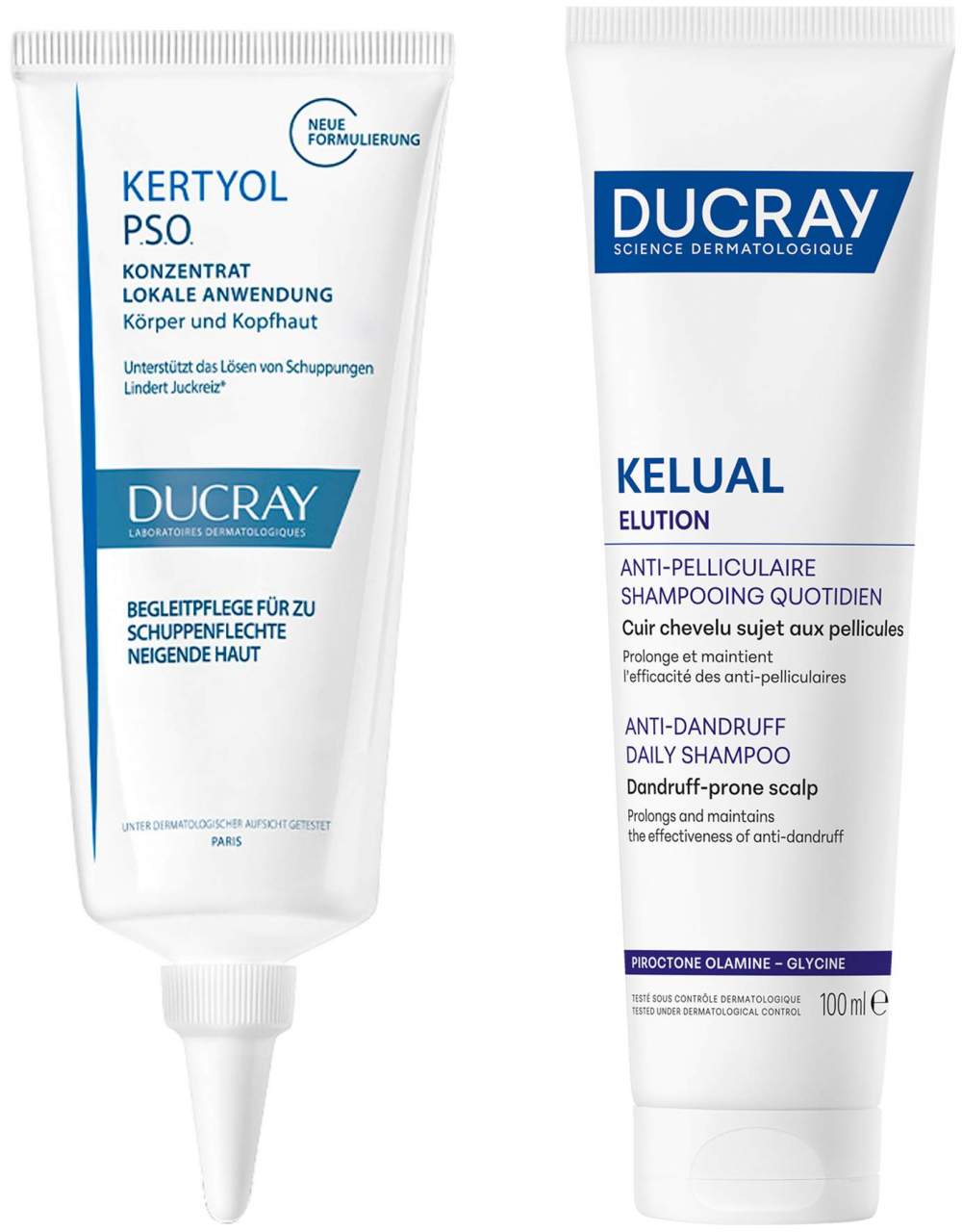 Ducray Kertyol PSO Konzentrat100ml + gratis Ducray Elution ausgl. Shampoo 100 ml - Bei Schuppenflechte
