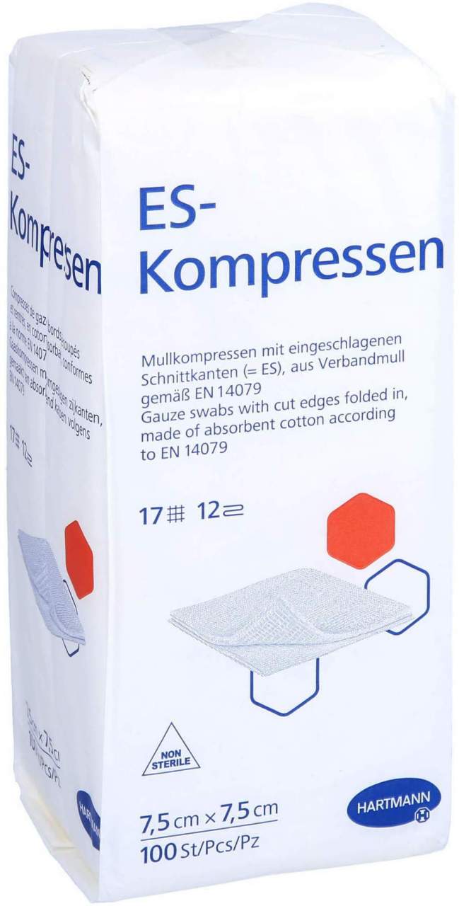 Es Kompressen Unsteril 12 Fach 7,5 X 7,5 cm 100 Kompressen