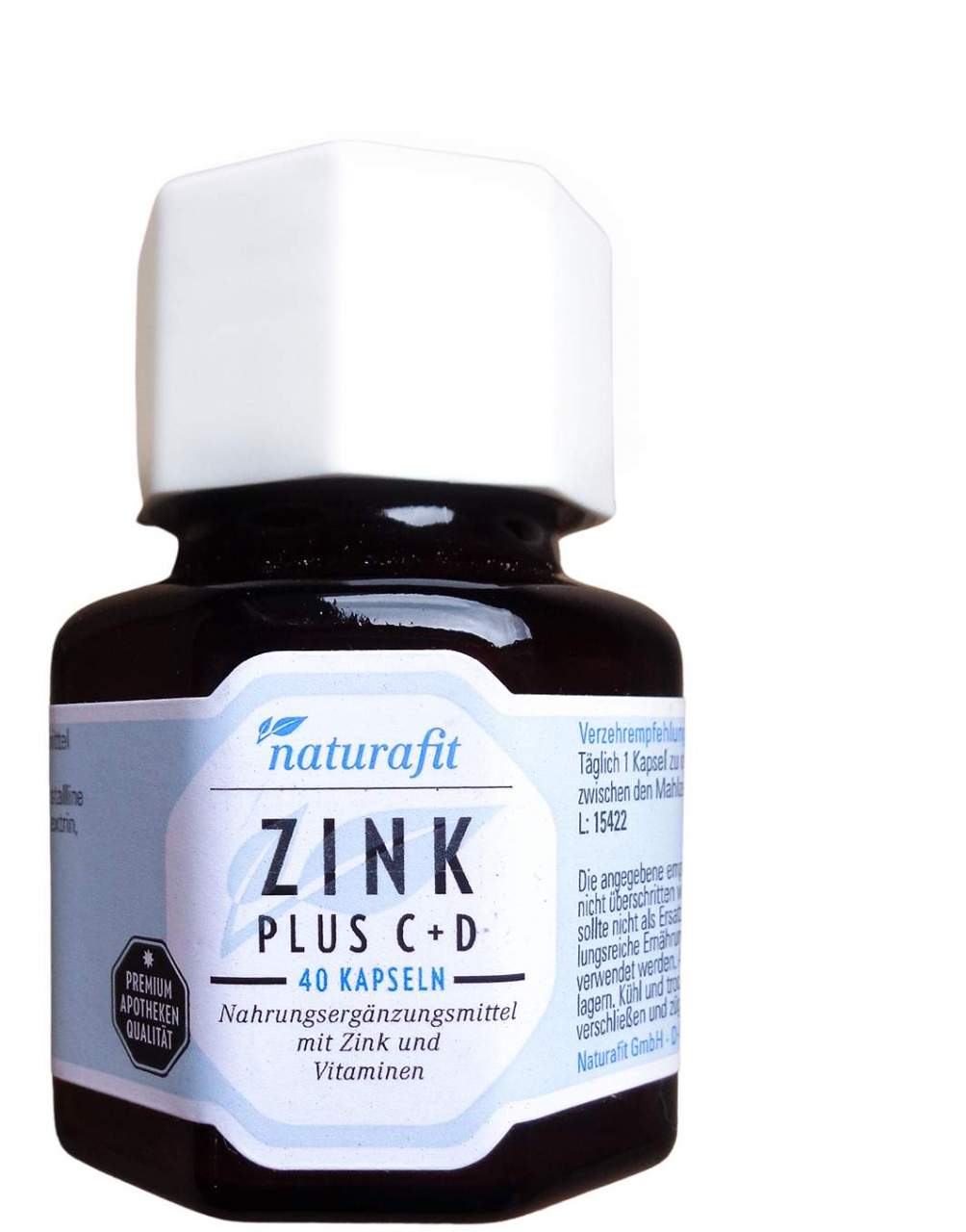 Naturafit Zink Plus C+d 40 Kapseln