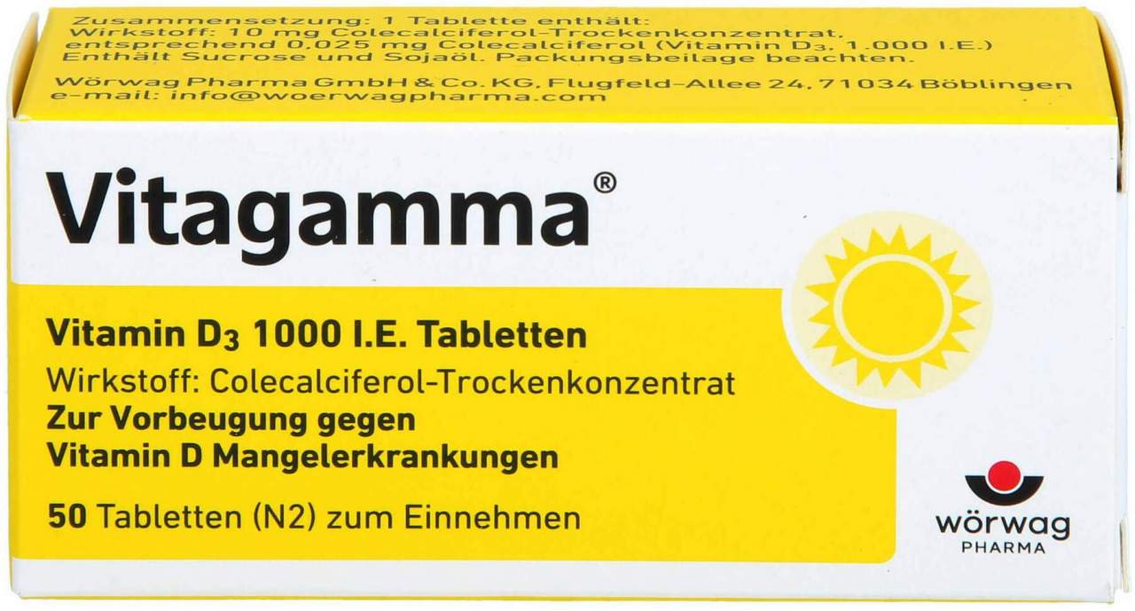 Vitagamma Vitamin D3 1000 I.E. 50 Tabletten