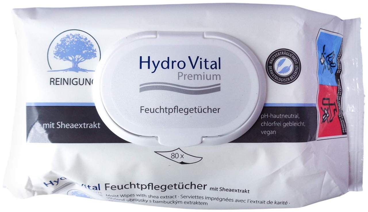 Hydrovital Premium Feuchtpflegetücher 80 Tücher - Pflegetücher