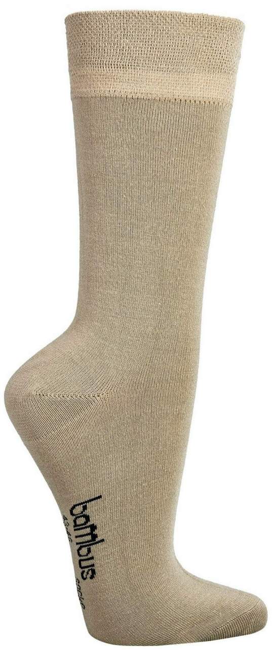 Bambus Wellness-Socken 35-38 Beige 1 Paar