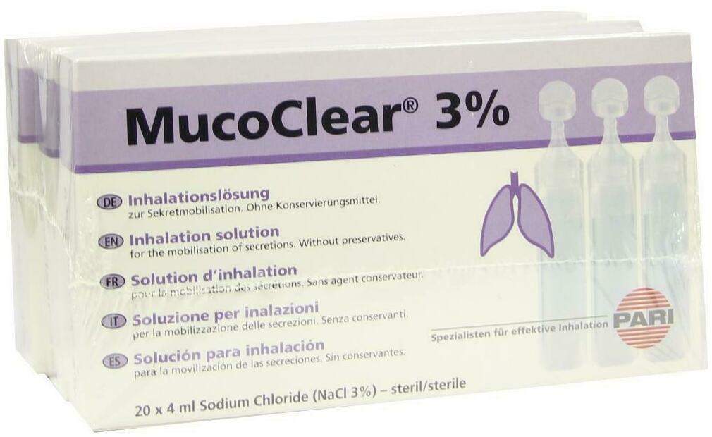 Mucoclear 3% Nacl Inhalationslösung 60 X 4 ml