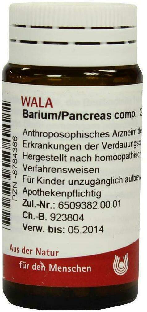 Wala Barium Pancreas Comp. 20 G Globuli