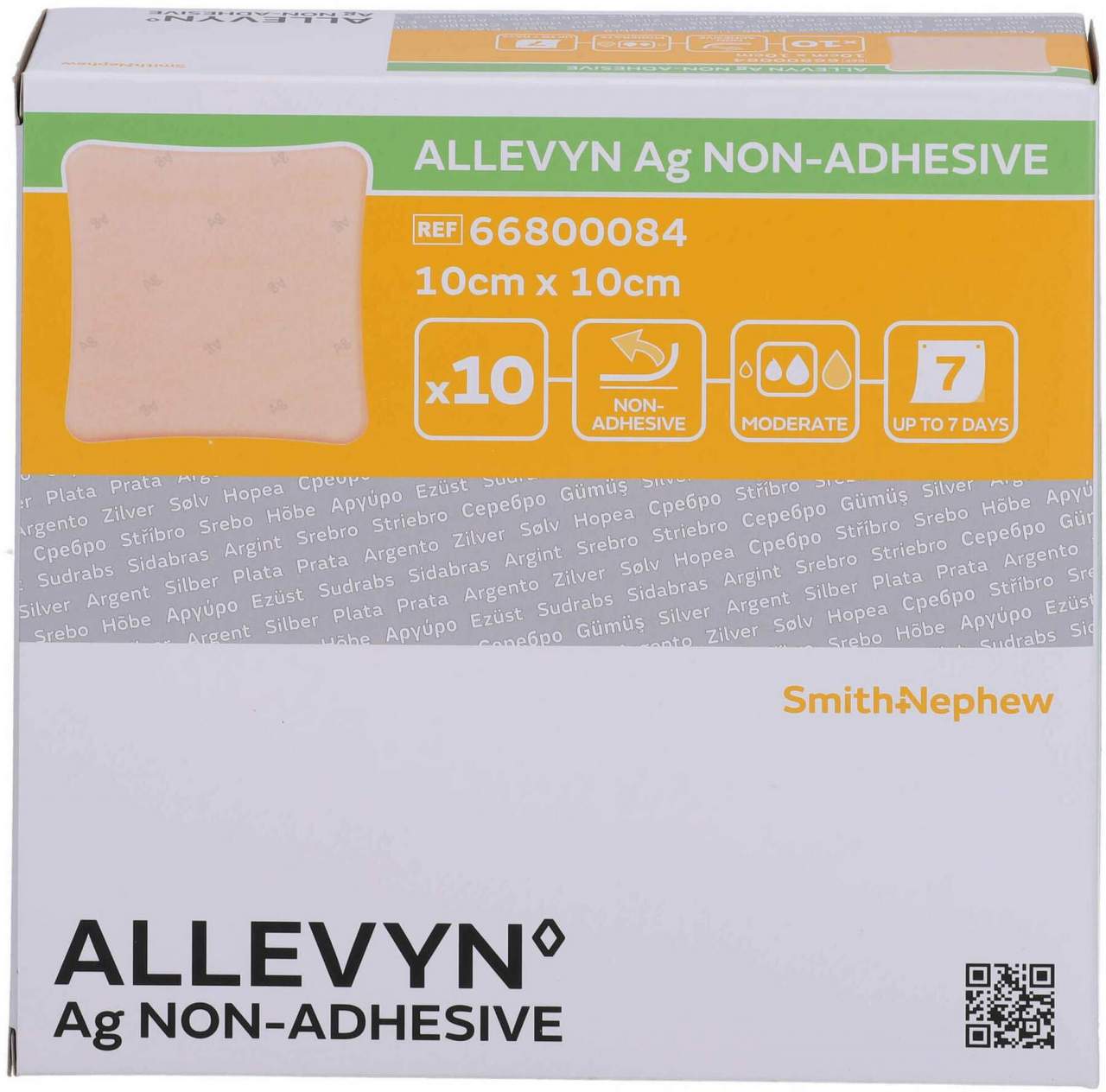Allevyn AG Non Adhesive 10x10 cm Wundverband