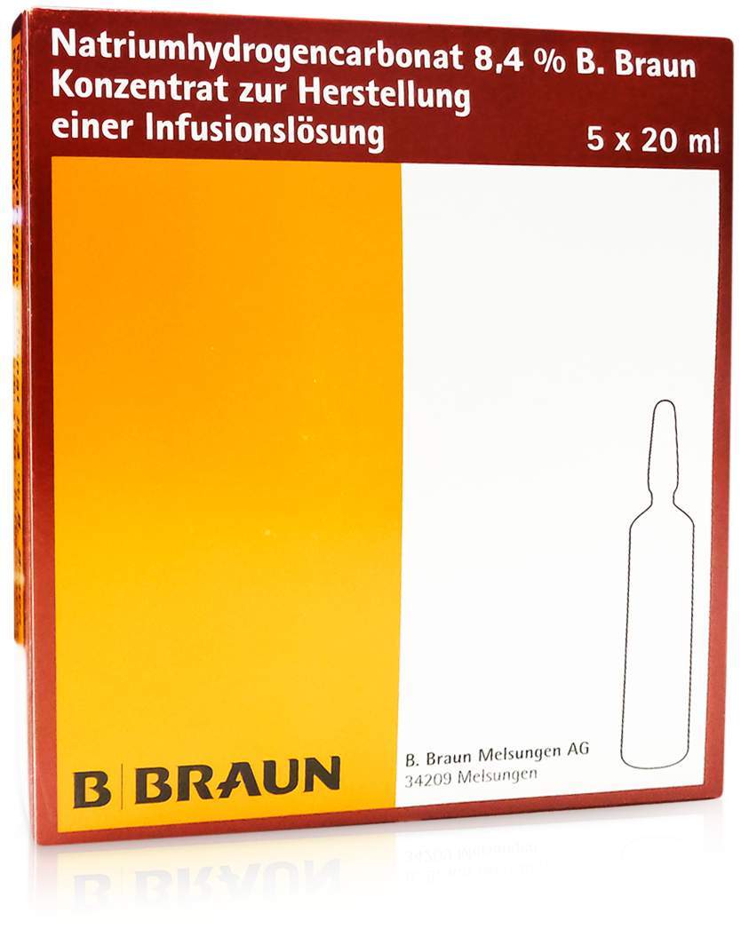 Natriumhydrogencarbonat B.Braun 8,4% 5 X 20 Ml...