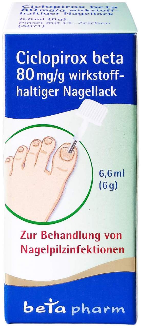 Ciclopirox Beta 80 mg Pro G Wirkstoffhalt.Nagellack 6,6 G