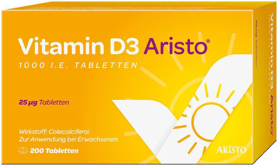 Vitamin D3 Aristo 1000 I.E. 200 Tabletten