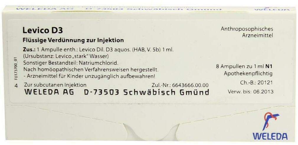 Weleda Levico D3 8 X 1 ml Ampullen