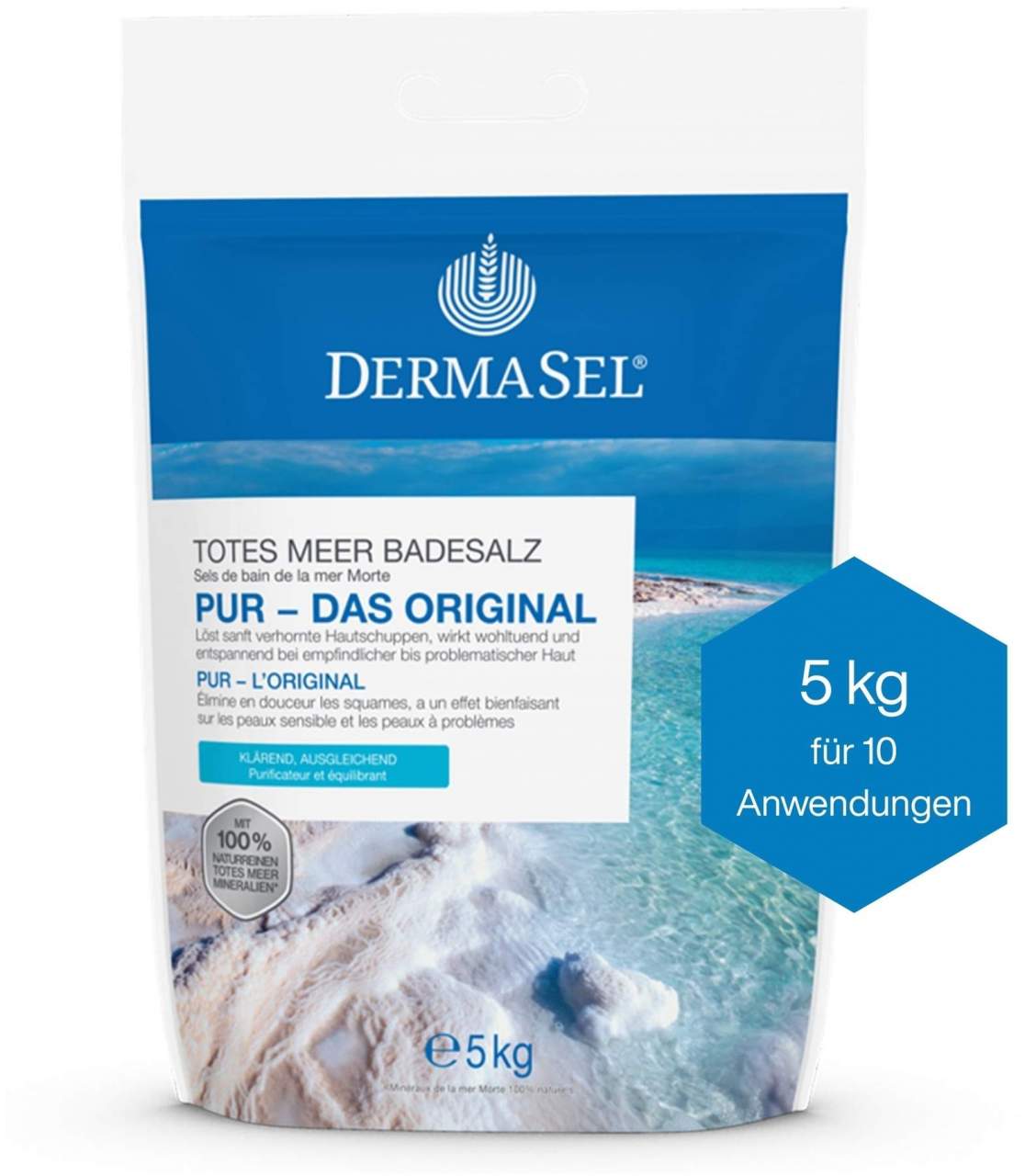 Dermasel Totes Meer Badesalz pur 5 kg - Badezusatz