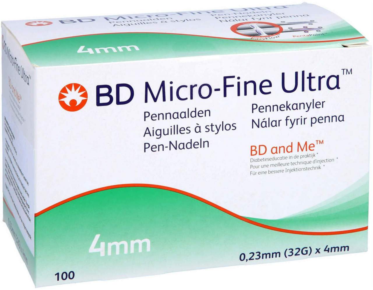 Bd Micro-Fine+ 4 Nadeln 0,23x4 mm