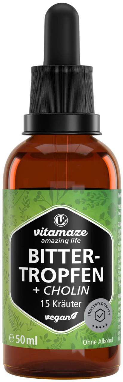 Bitter Tropfen 15 Kräuter + Cholin ohne Alkohol 50 ml