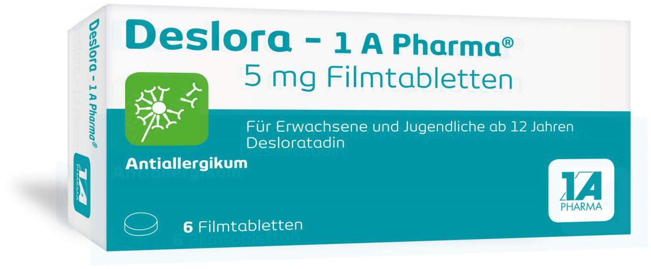 Deslora - 1a Pharma 5 mg Filmtabletten 6 Stück