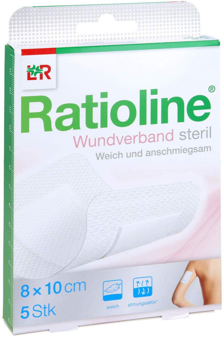 Ratioline Wundverband 10 X 8 cm Steril 5 Stück