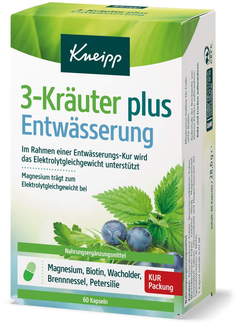 Kneipp 3-Kräuter plus Entwässerung 60 Kapseln