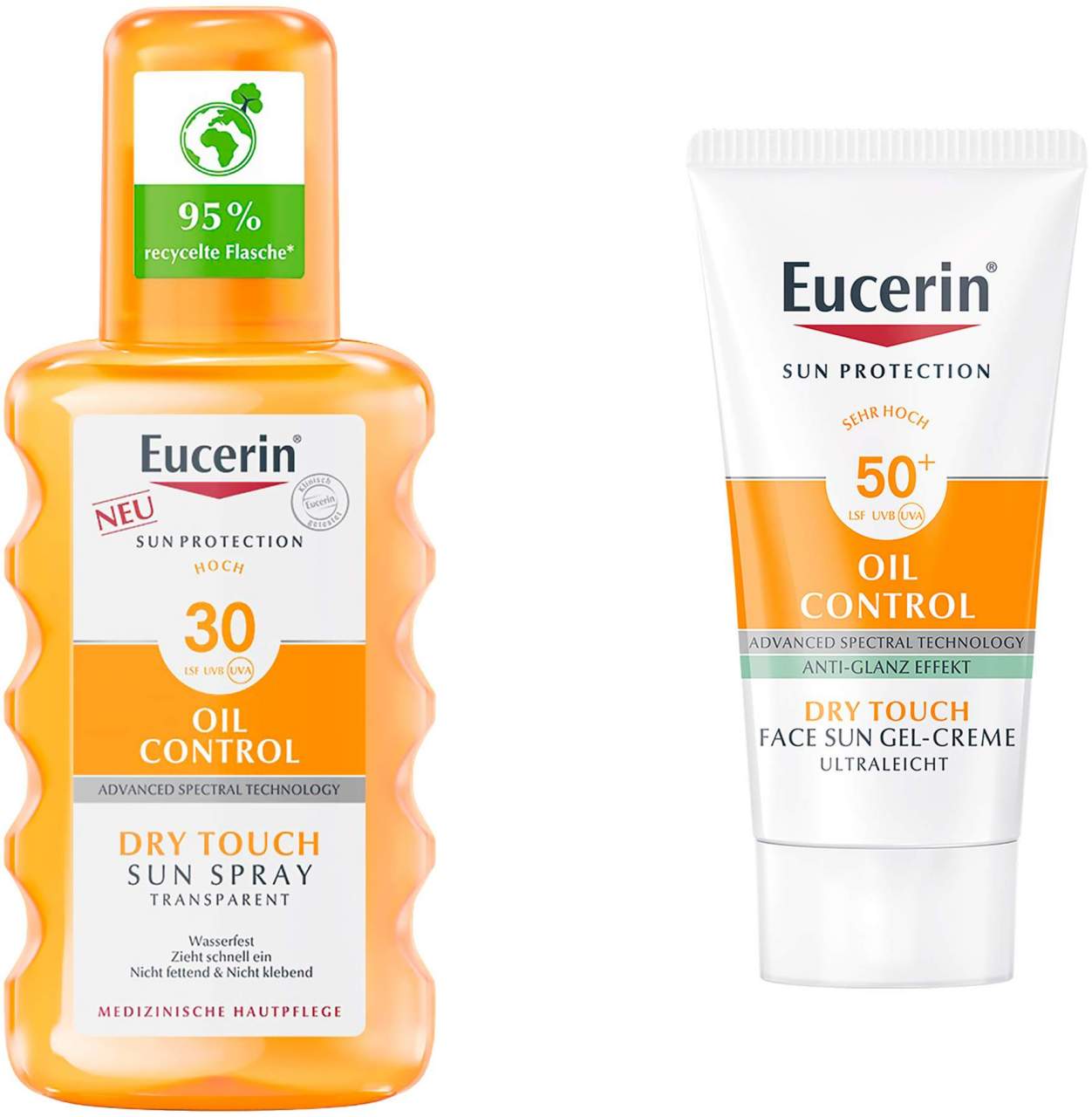 Eucerin Sun Oil Control Transparent Spray LSF 30 200 ml + gratis Sun Gel-Creme Oil Control 20 ml - Sonnenschutz