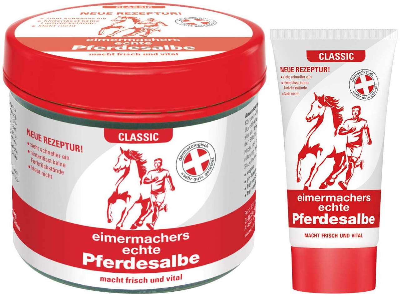 Eimermacher Pferdesalbe 200 ml Dose neue Rezeptur + 30 ml Tube Gratis