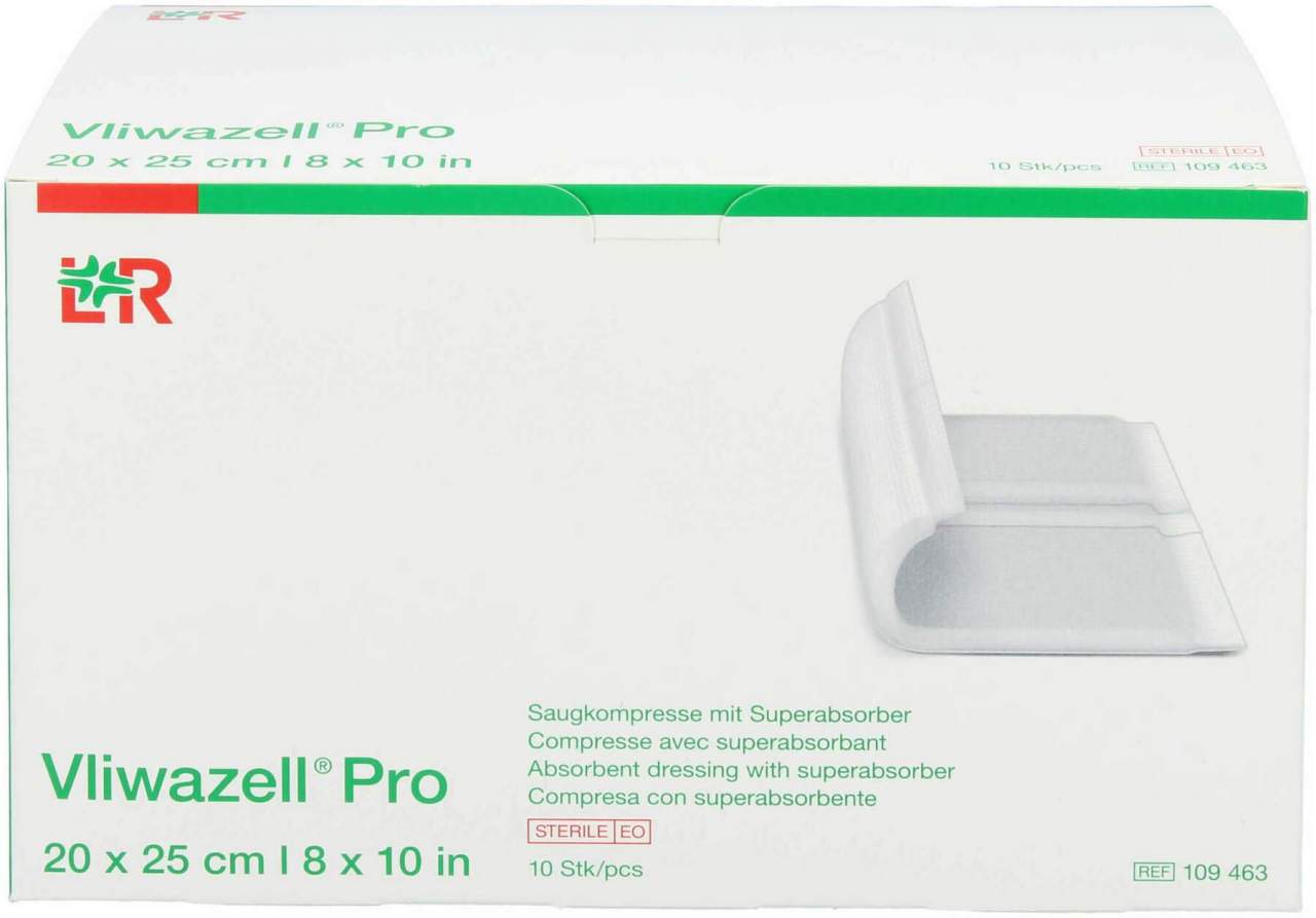 Vliwazell Pro Superabsorb.Kompr.Steril 20x25 cm