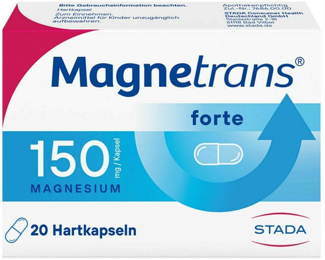 Magnetrans Forte 150 mg 20 Hartkapseln