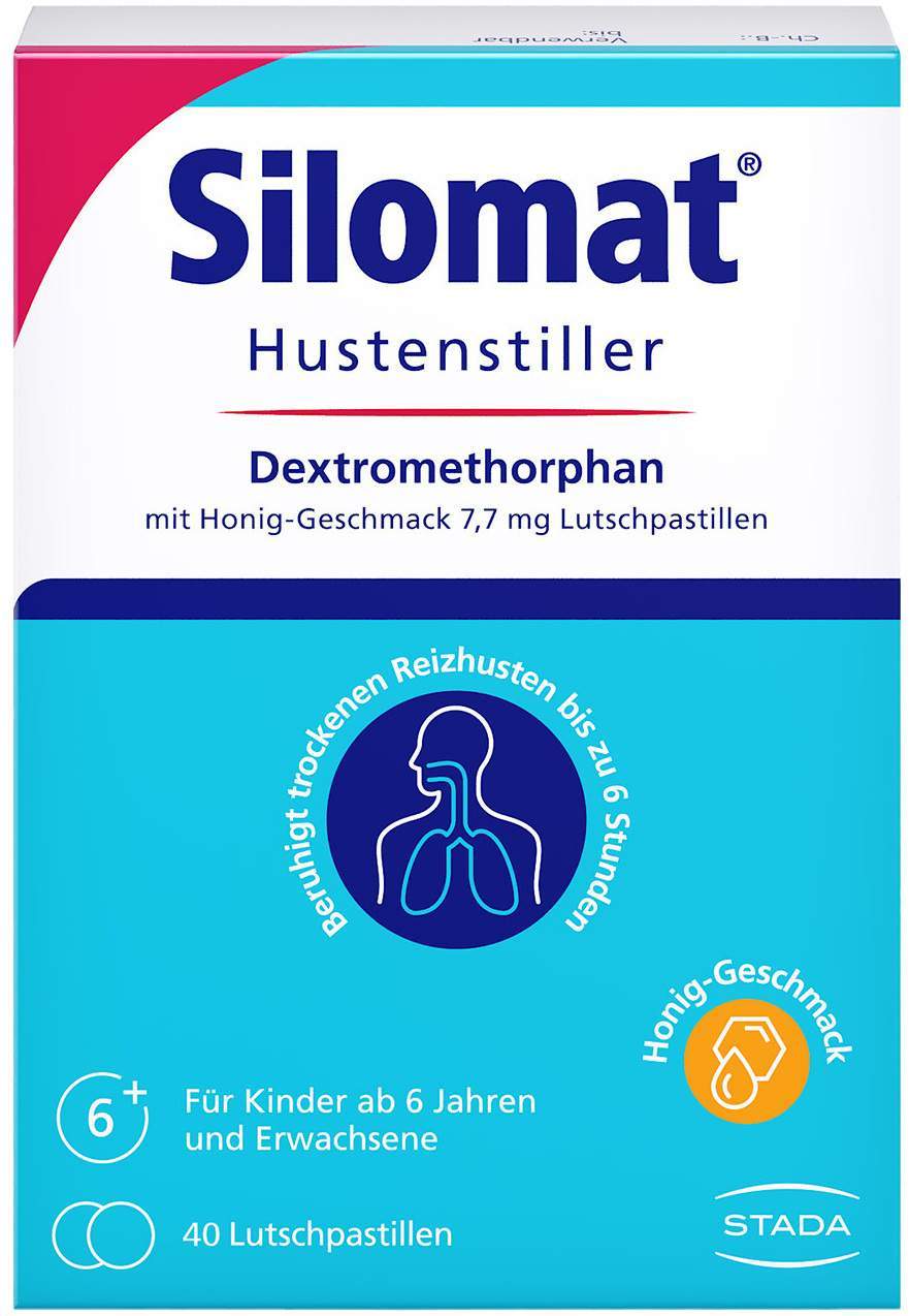Silomat Hustenstiller DMP mit Honig Geschmack 7,7 mg 40 Lutschpastillen