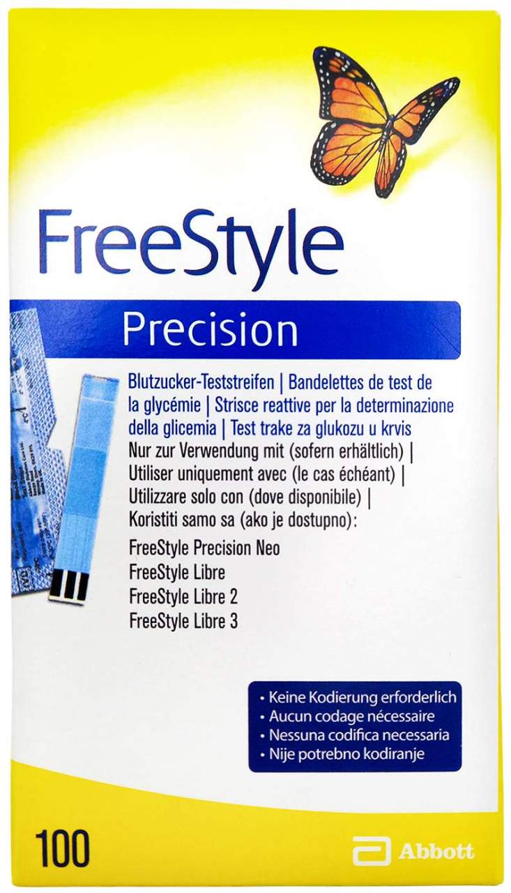 Freestyle Precision Blutzucker Teststr.O.Codierung