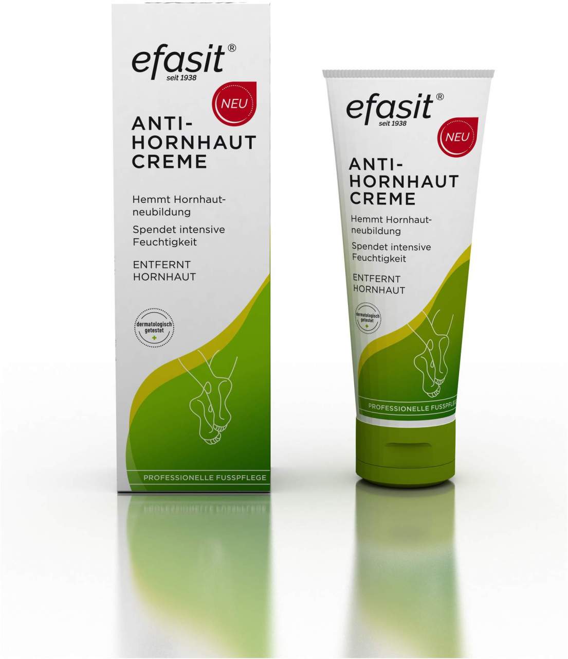 Efasit Anti-Hornhaut 75 ml Creme - Die efasit Anti-Hornhaut Creme ist die ideale Pflege bei verhornter rauer Haut an den Füßen