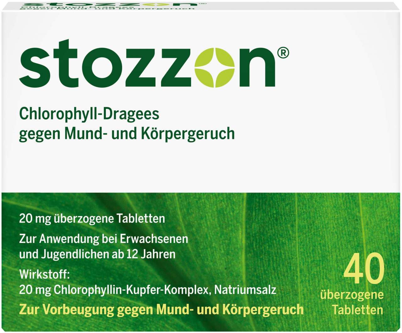 Stozzon Chlorophyll 40 Überzogene Tabletten