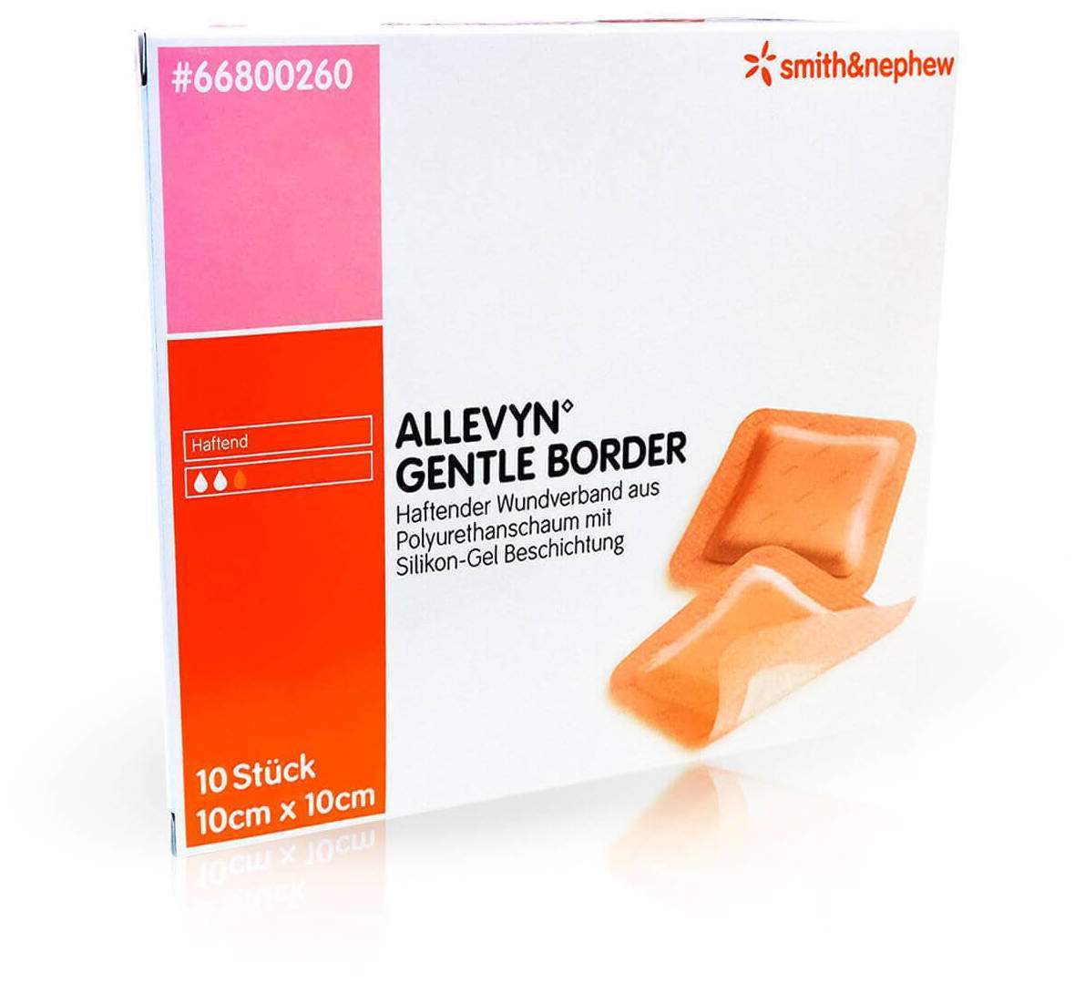 Allevyn Gentle Border 10 X 10 cm 10 Verbände