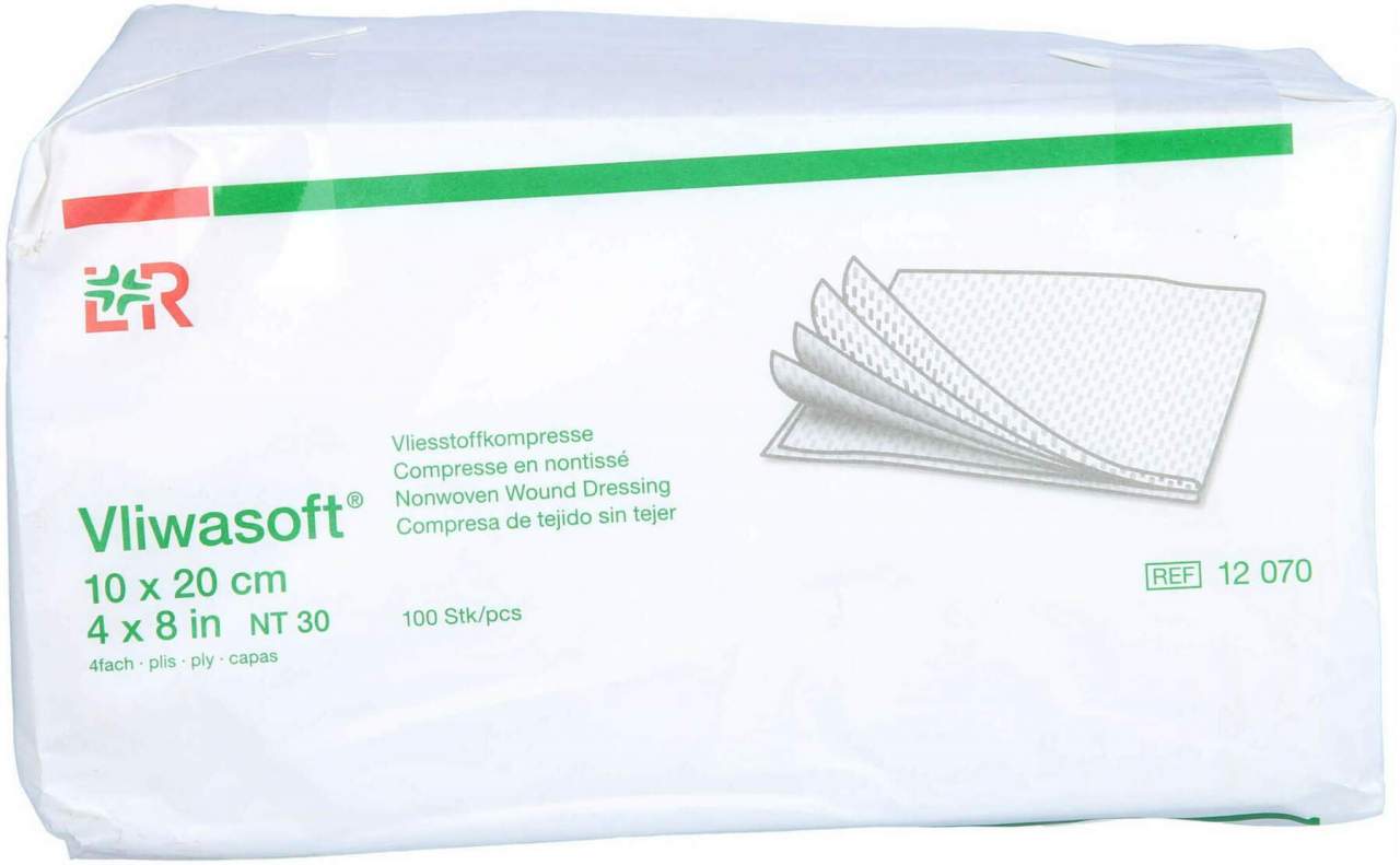 Vliwasoft Vlieskompressen Unsteril 10 X 20 cm 4lagig 100...