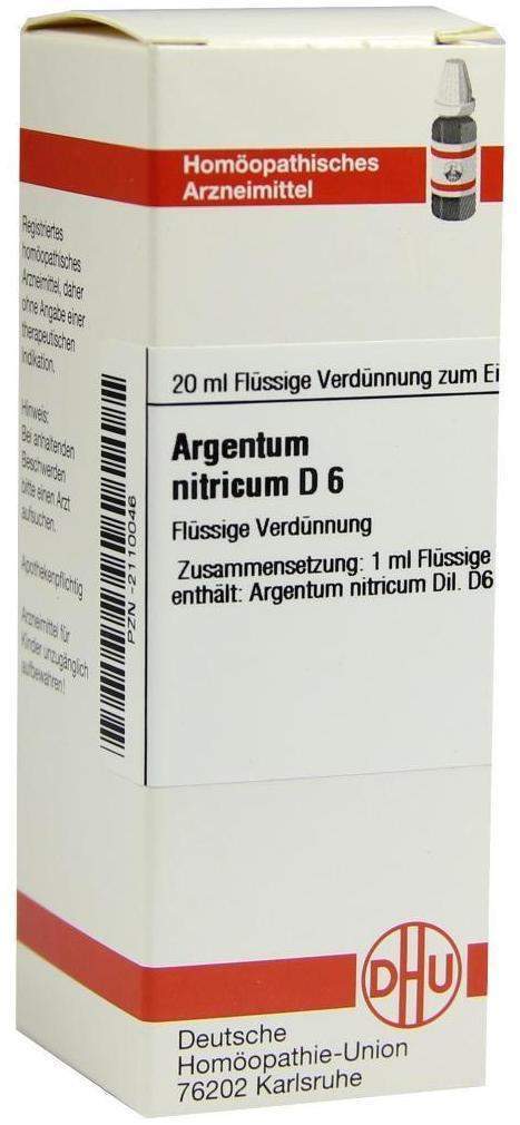 Dhu Argentum Nitricum D6 20 ml Dilution