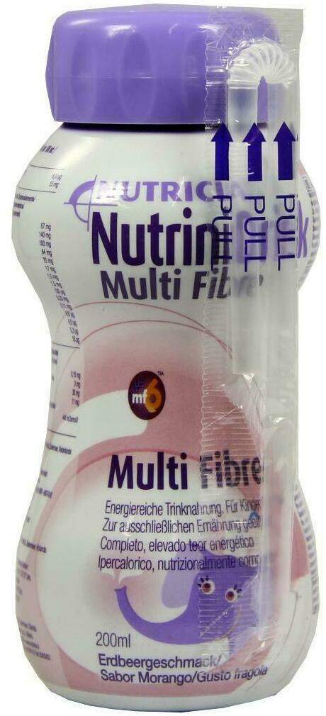 Nutrini Drink Multifibre Erdbeergeschmack 200 ml Flüssigkeit