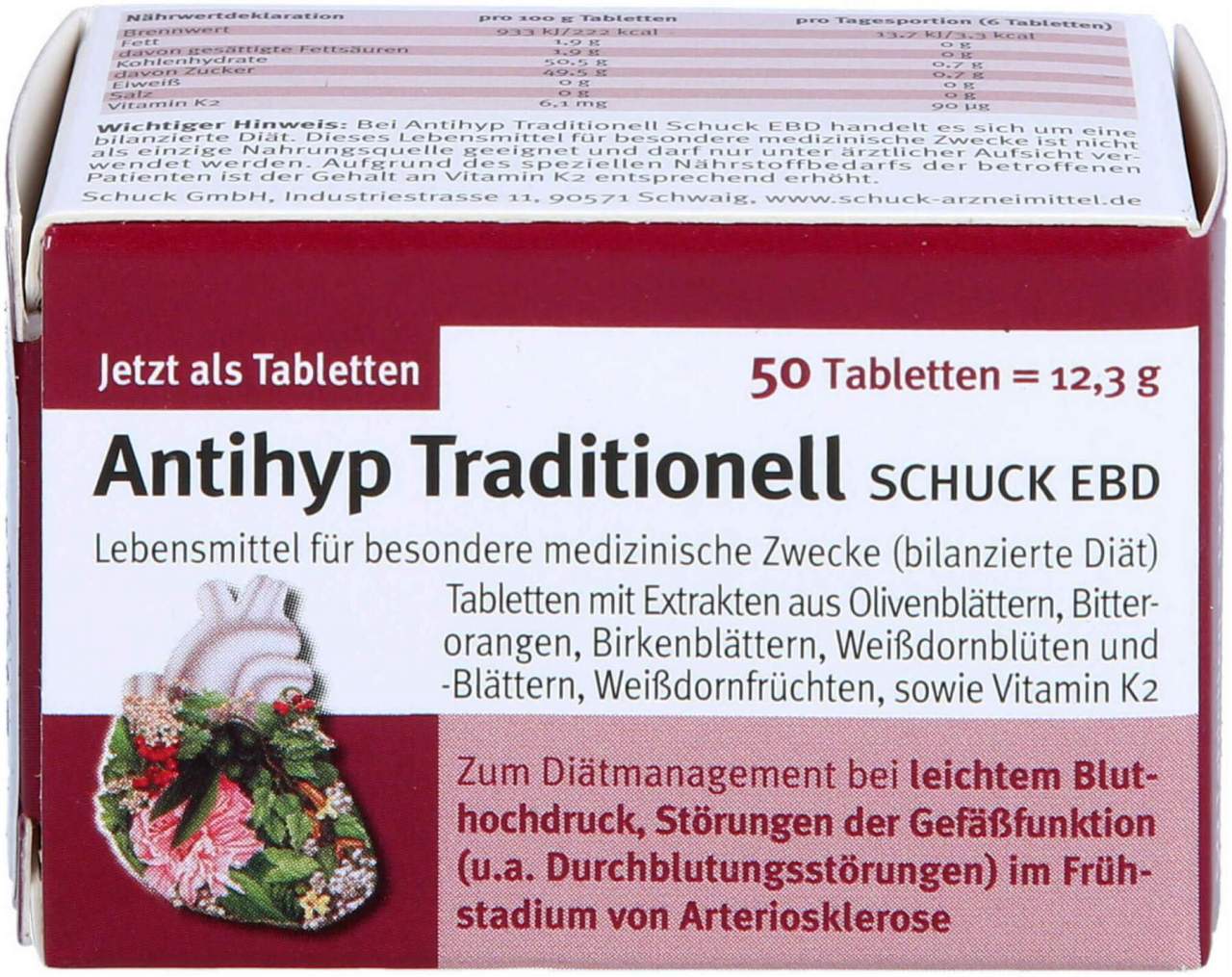 Antihyp Traditionell Schuck Ebd 50 Tabletten