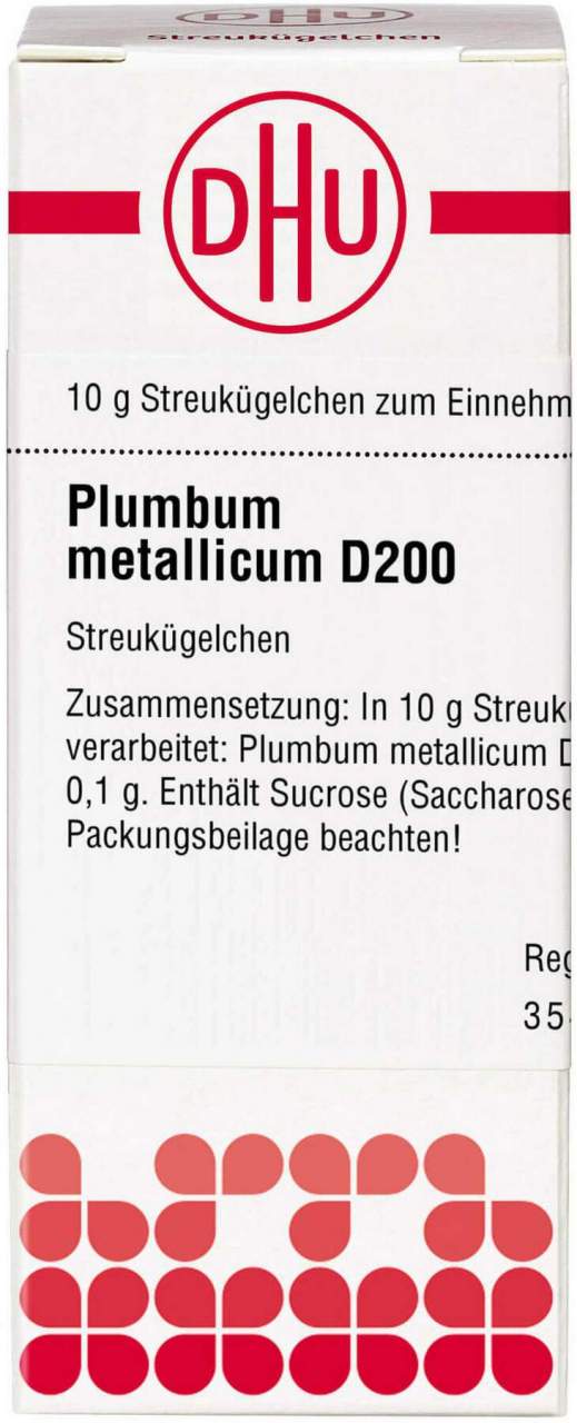 Dhu Plumbum Metallicum D200 Globuli 10 G