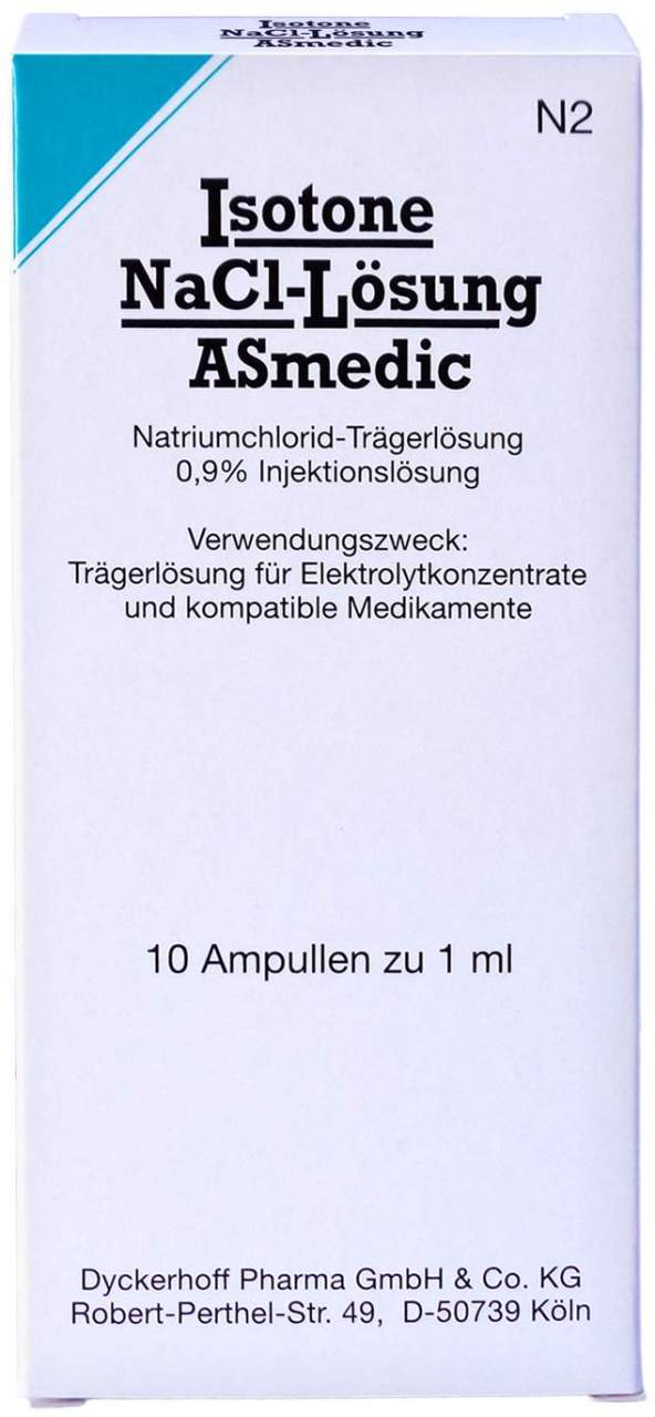 Isotone Nacl Lösung Asmedic Injektionslsg. Amp. 10 X 1 ml