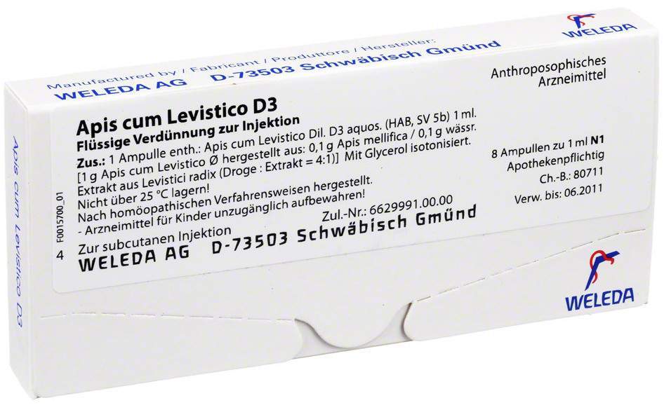 Weleda Apis Cum Levistico D 3 8 X 1 ml Ampullen