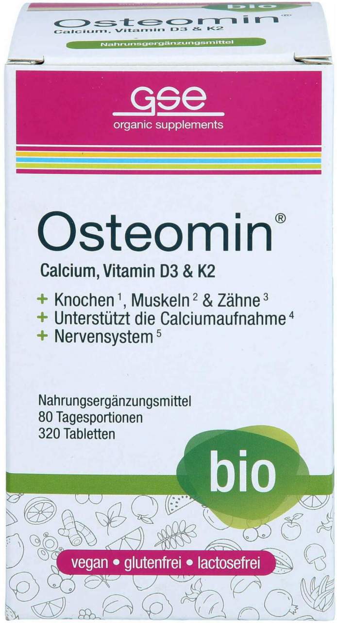 Gse Osteomin Bio Calcium Vitamin D3+k2 Tabletten 320 Stück