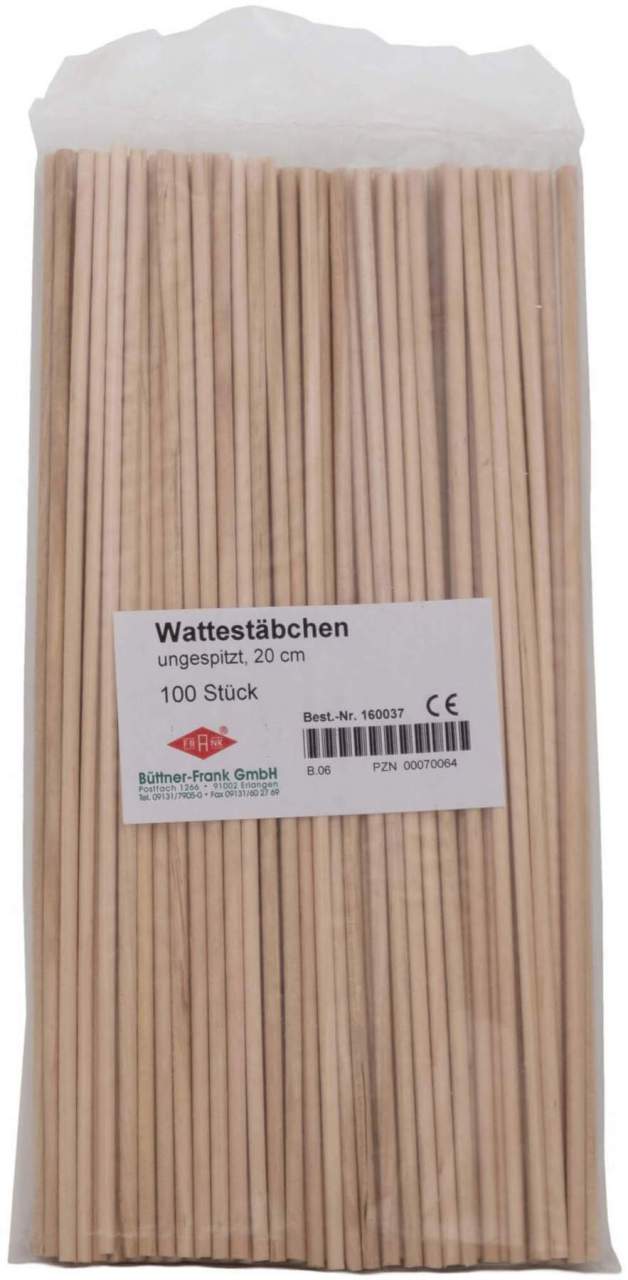 Watteträger 20 cm Stumpf 100 Stück