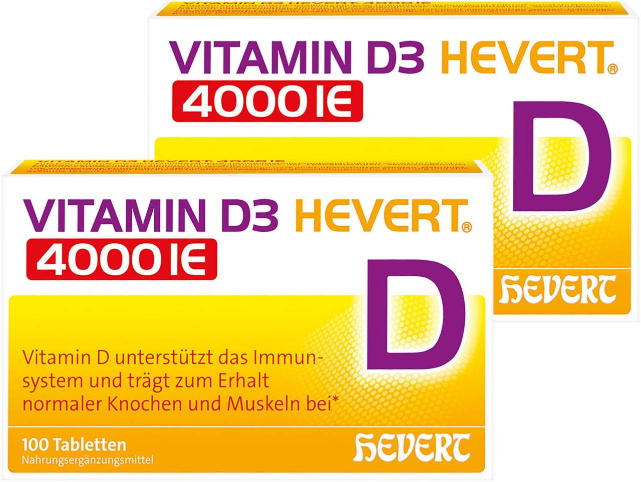 Vitamin D3 Hevert 4000 I.E. 2 x 100 Tabletten