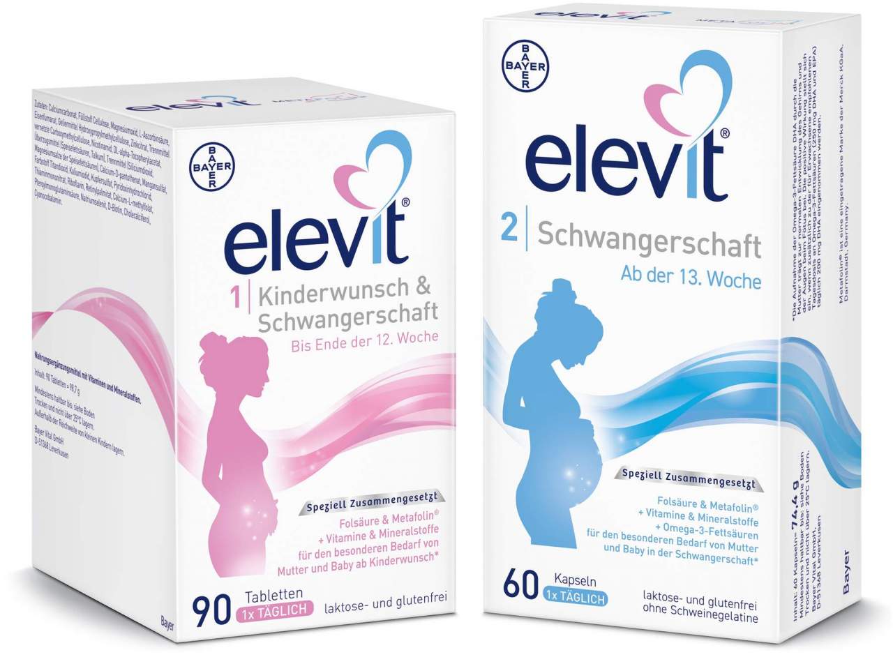 Sparset Elevit 1 90 Tabl. + Elevit 2 60 Kapseln Schwangerschaft