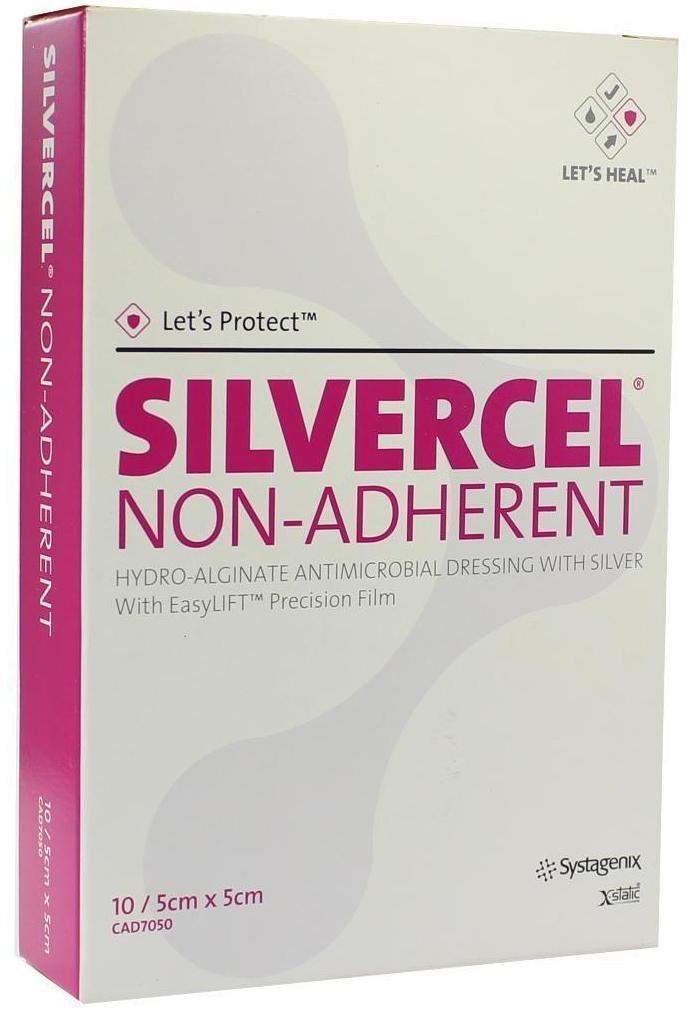 Silvercel Non Adherent Kompressen 5x5cm