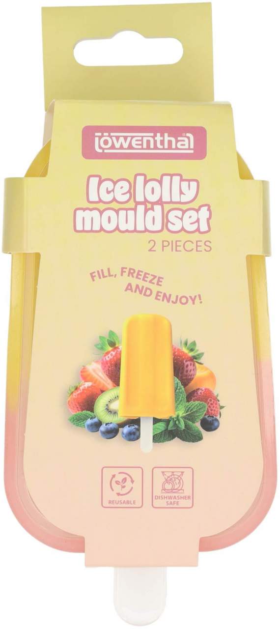 Silikon-Eisformen Gelb-Orange 2 Stück