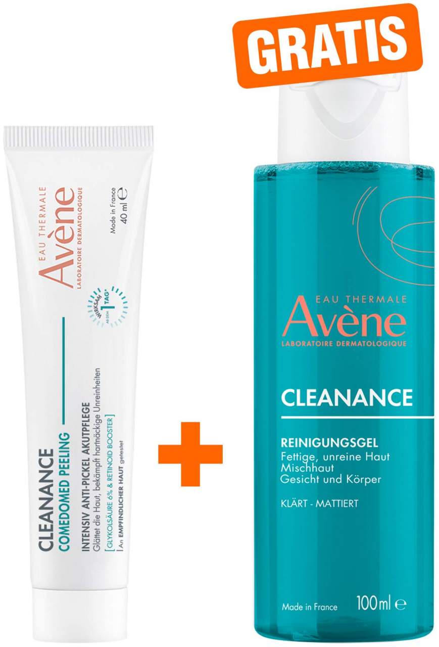 Avene Cleanance Comedomed Peeling 40 ml + gratis Avene Cleanance Reinigungsgel 100 ml - Bei unreiner Haut
