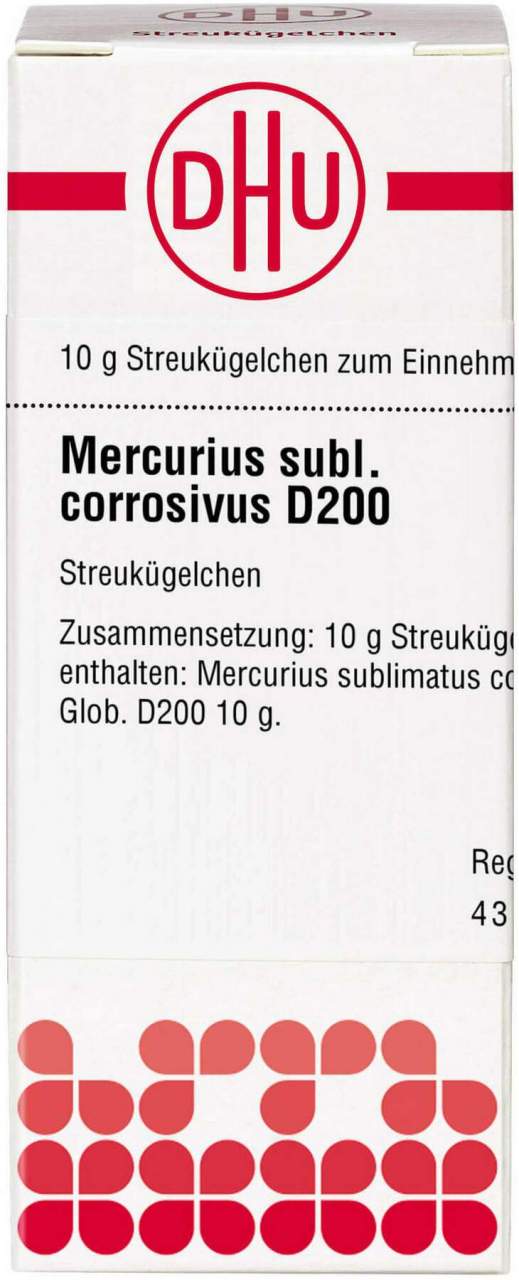 Dhu Mercurius Sublimatus Corrosivus D200 Globuli 10 G