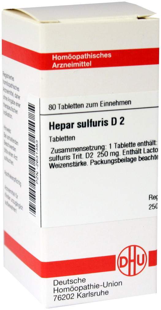 Dhu Hepar Sulfuris D2 80 Tabletten
