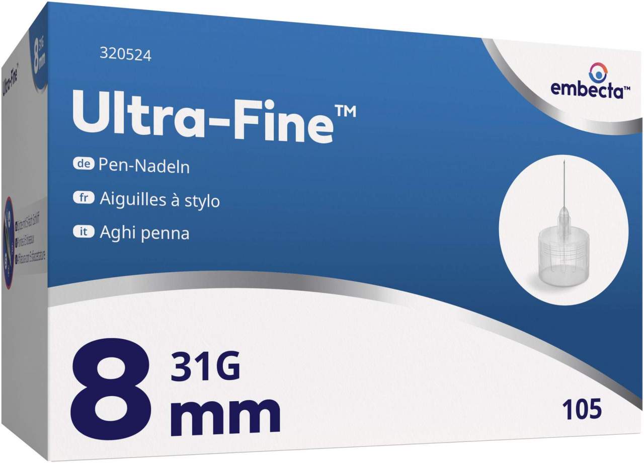 Ultra-Fine Pen-Nadeln 8 mm 105 Stück